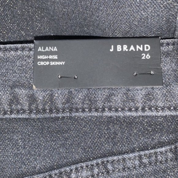 J Brand Alana black High-Rise Glittery Skinny Jeans size 26 - Picture 11 of 16